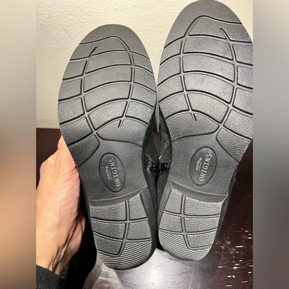 New Earth Origins Odel Distressed Black Suede Ankle Boots Booties Womens Sz 7.5 - Picture 3 of 6